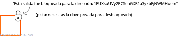 Diagrama que muestra una traba simple colocada sobre una salida de transacción.