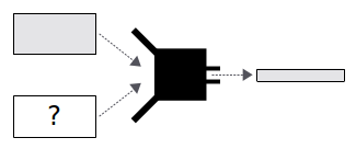 Diagrama mostrando resistência à segunda pré-imagem de uma função de hash criptográfica.